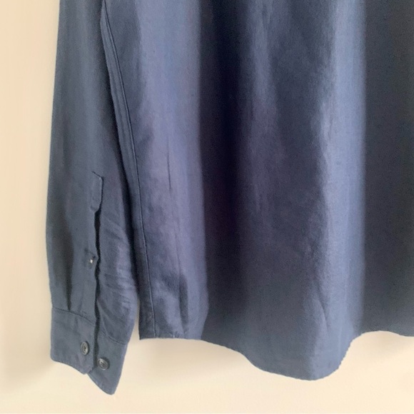 Banana REPUBLIC Heritage Expedition Utility Linen Cotton Blend Shirt Casual Navy - Picture 12 of 15
